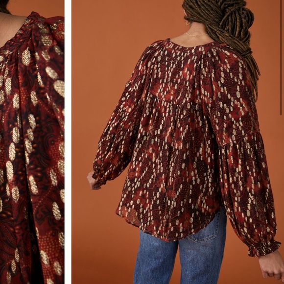 Anthropologie NWT Jane Peasant Blouse Size MP. - Picture 3 of 8